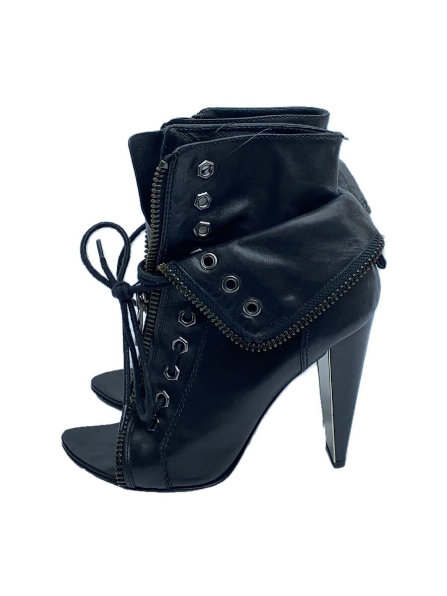 Alexander Wang◆ハイヒールサンダル/レースアップ/36/BLK/レザー