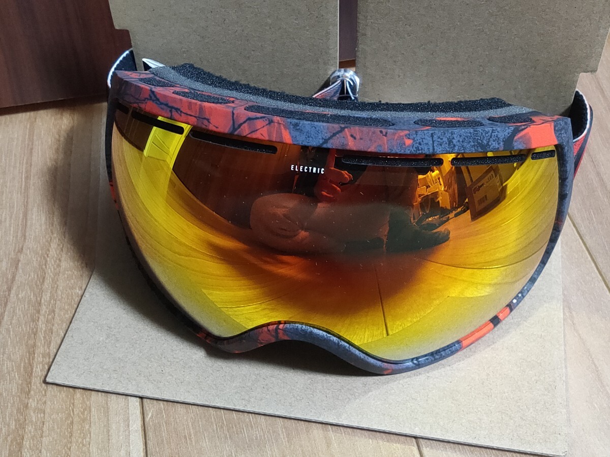 新品/ELECTRIC×VOLCOM/エレクトリック×ボルコム/EG2/ボルコムコラボ/ゴーグル/BROSE/RED CHROME/グレー/ゴールドクローム/スノーボード