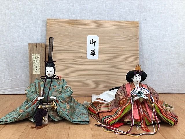 G2379M ひな人形 田中彌 春朋作 頭/猪山 九番 小道具/華英作 お G2379M ひな人形 田中彌 春朋作 頭/猪山 九番 小道具/華英作 お