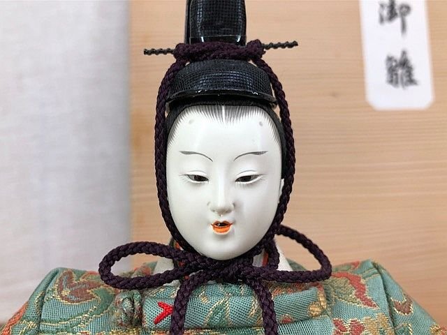 G2379M ひな人形 田中彌 春朋作 頭/猪山 九番 小道具/華英作 お G2379M ひな人形 田中彌 春朋作 頭/猪山 九番 小道具/華英作 お