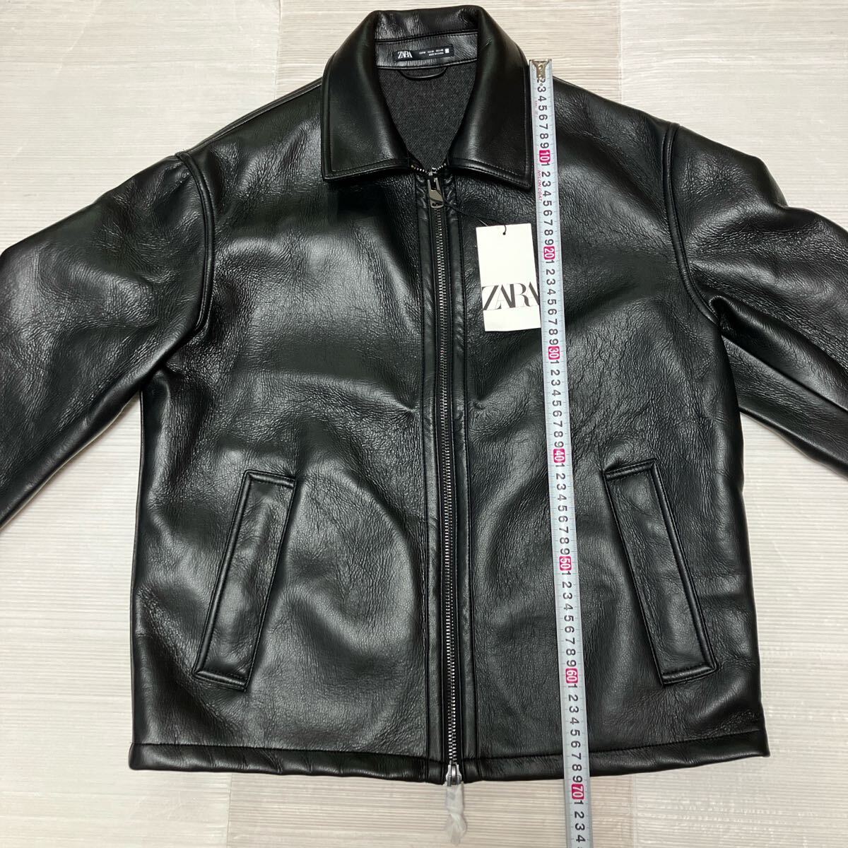 送料無料 新品 ZARA フェイクレザージャケット USサイズ M_画像5