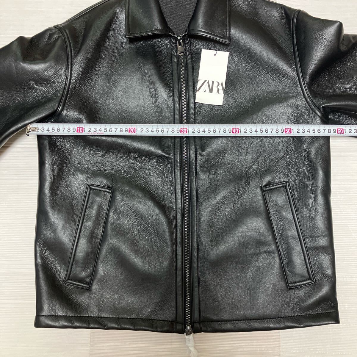 送料無料 新品 ZARA フェイクレザージャケット USサイズ M_画像6