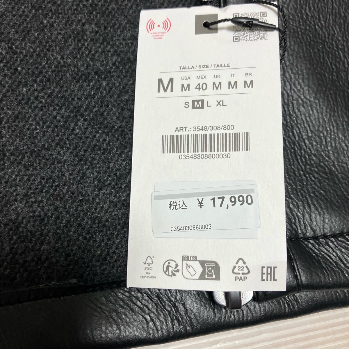 送料無料 新品 ZARA フェイクレザージャケット USサイズ M_画像10