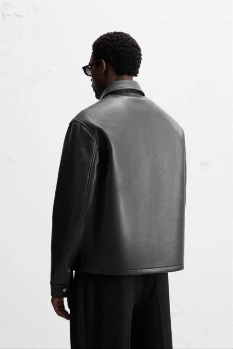 送料無料 新品 ZARA フェイクレザージャケット USサイズ M_画像2