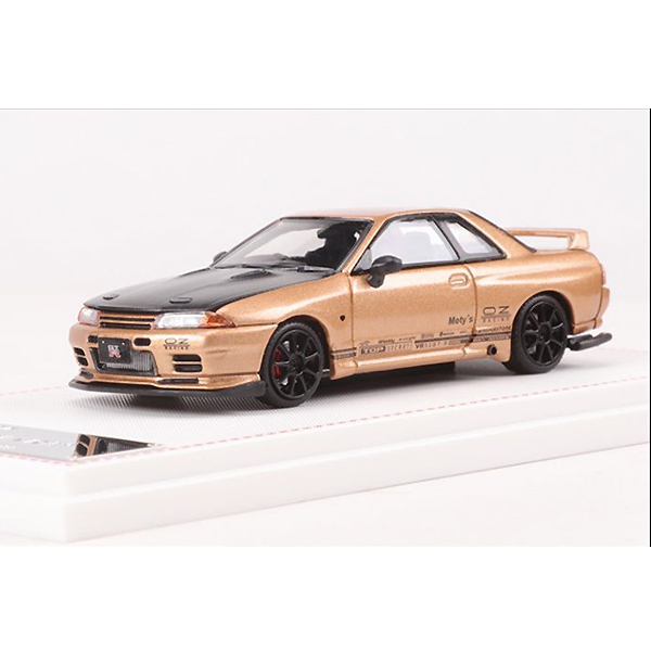 1/64　FOCAL HORIZON　日産　NISSAN　スカイライン　GT-R R32 Top Secret VR32　カーボンボンネット　ゴールド　ミニカー●Ｍ１７４