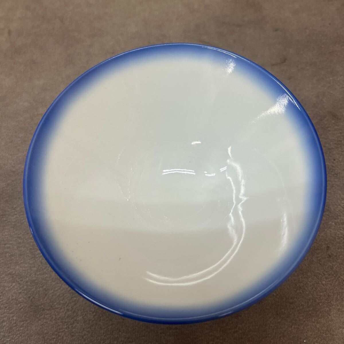 未使用 保管品 お茶碗 10点 唐子中平 唐子柄 平茶碗 直径約12cm 民宿 ご飯茶碗 飯碗 店舗 お店 飲食店_画像7