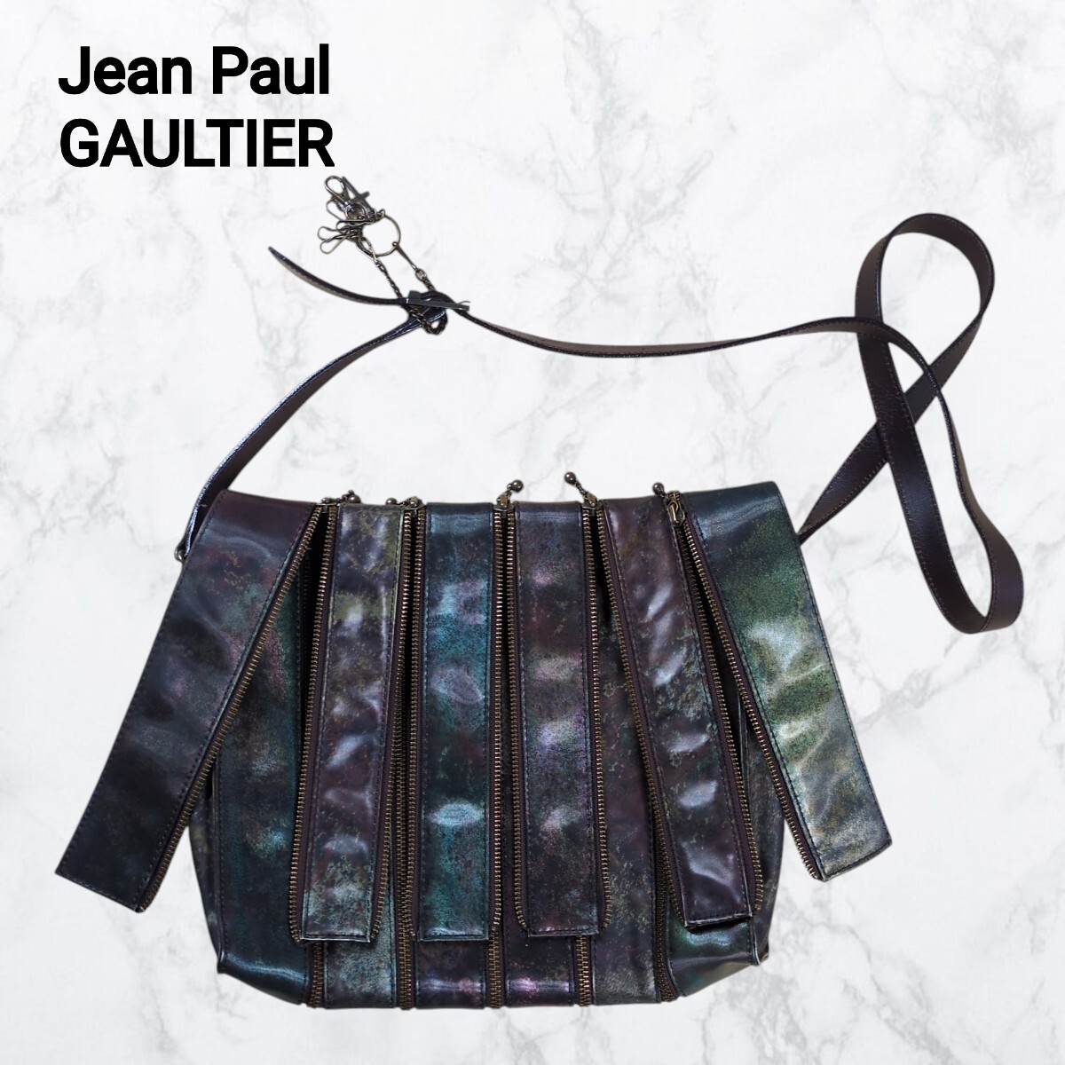 希少】Jean Paul GAULTIER 分解 ジップ ショルダーバッグ 希少】Jean Paul GAULTIER 分解 ジップ ショルダーバッグ