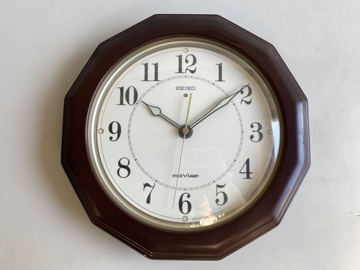 SEIKO 赤くてカワイイ掛時計 表さ 昭和レトロ 動作OK