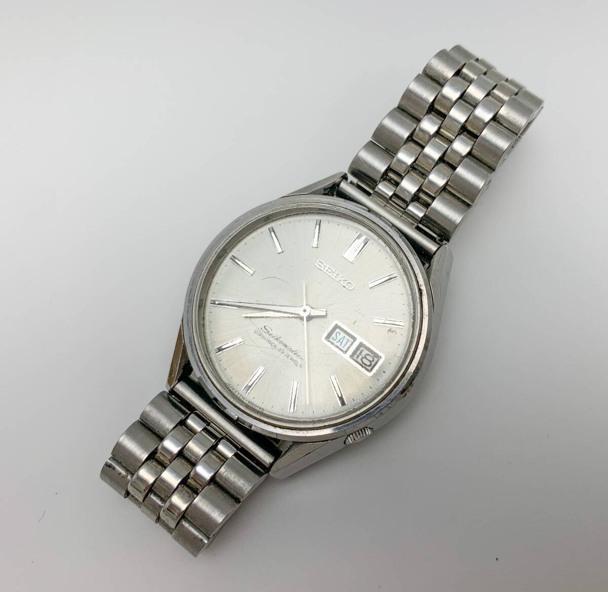 【1円～】SEIKO セイコー メンズ 自動巻き 腕時計 時計 ウォッチ 6216-9000 イルカ 王冠 文字盤白 ※現状品 ベルト社外
