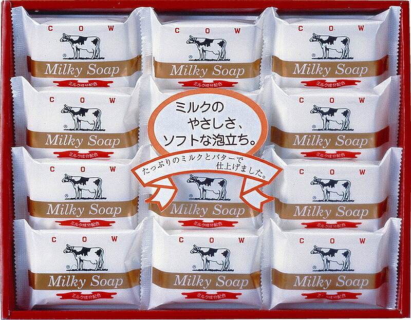 冬の贈り物ご挨拶 ゴールドソープセット 牛乳石? 石鹸（80g）×12