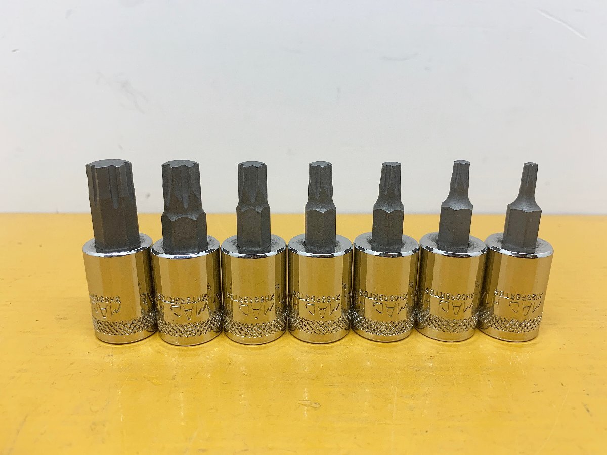 ★中古美品★MAC TOOLS マックツールズ インチショートアドバンスドヘックスソケット 1/8,5/32,3/16,7/32,1/4,5/16,3/8)倉b