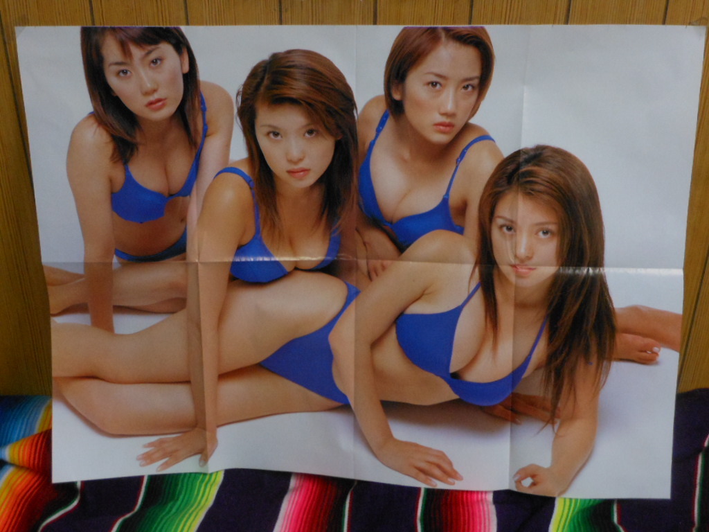 ◆川村亜紀　坂井優美　添田めぐみ　五十嵐りさ◆両面 ポスター ＆ グラビア 6P