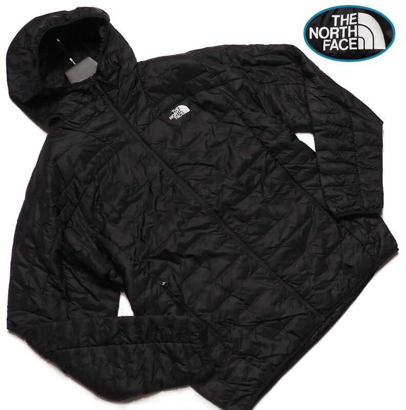 新品正規26900円 ノースフェイス 海外限定 高機能エコダウン ACTIVE WARMTH フーディー/ジャケット メンズXLブラック(BLK)