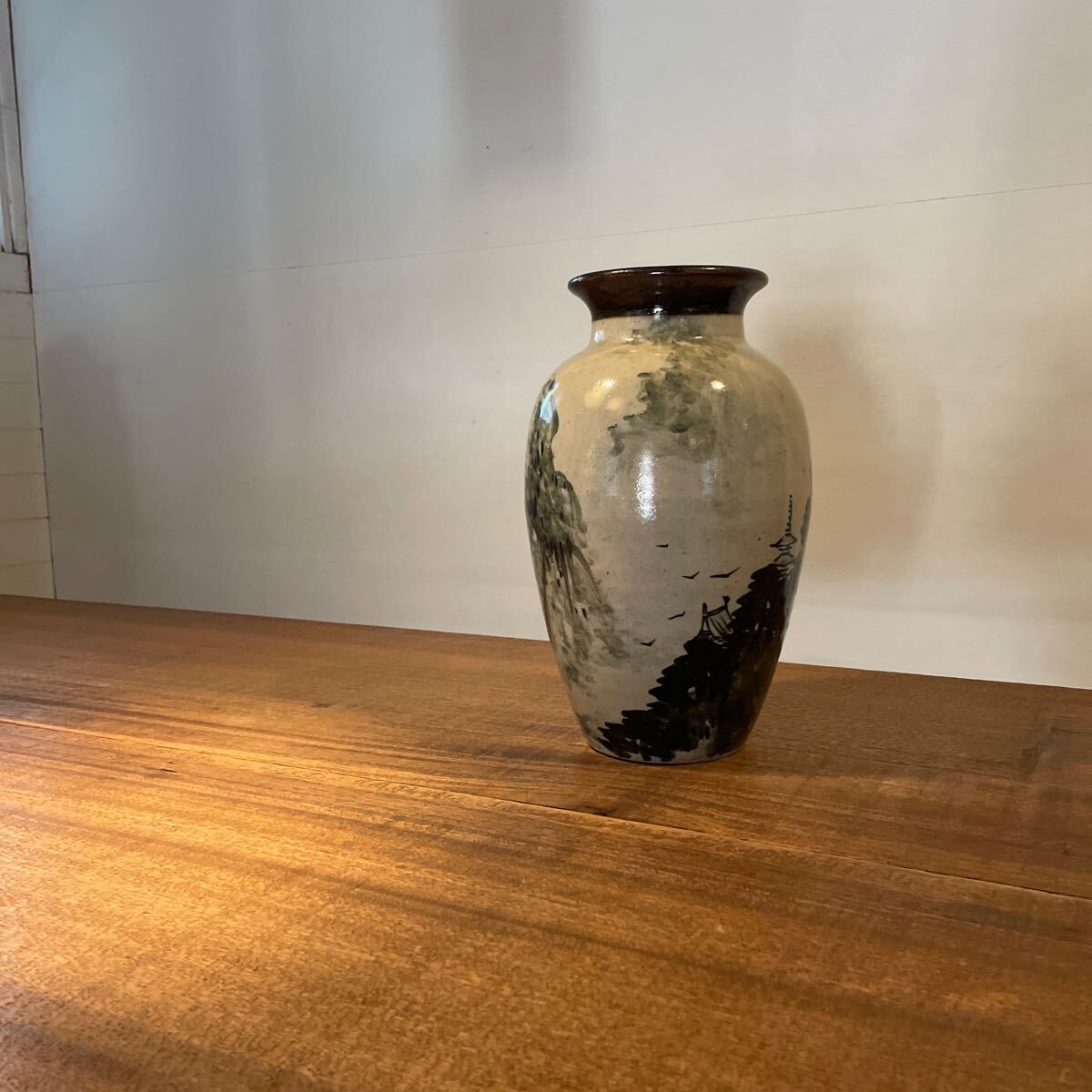 vintage vase Japan ваза античный retro Showa Северная Европа Дания Mid-century живые цветы керамика цветок входить . цветок основа 