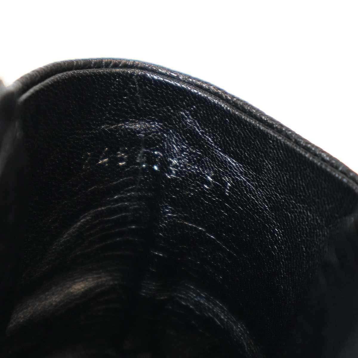 BALENCIAGA バレンシアガ ハイヒールレザーブーツ 245433 ブラック 37 ITD80JRFSAXE_画像6