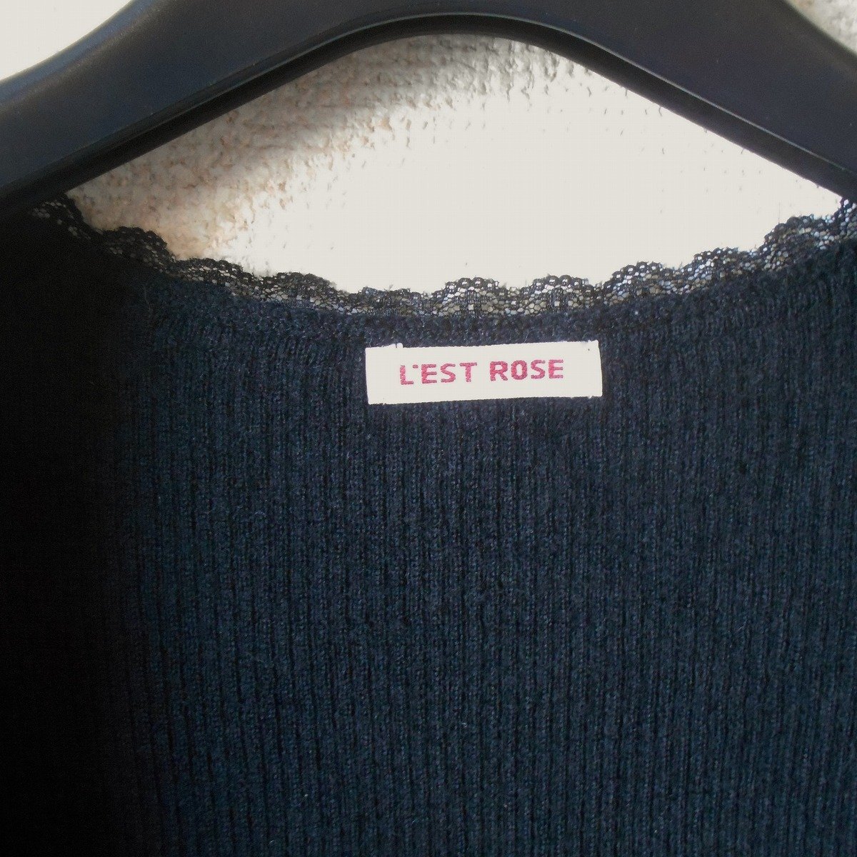 レストローズ LEST ROSE カーディガン 2 薄手 ニット レディース 秋 冬 春 日本製_画像8