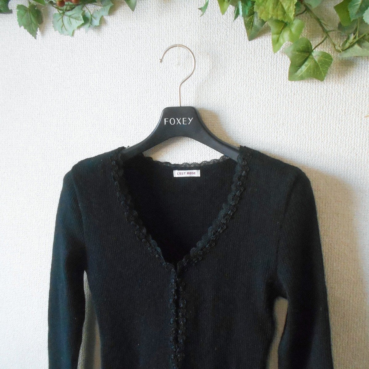 レストローズ LEST ROSE カーディガン 2 薄手 ニット レディース 秋 冬 春 日本製_画像3