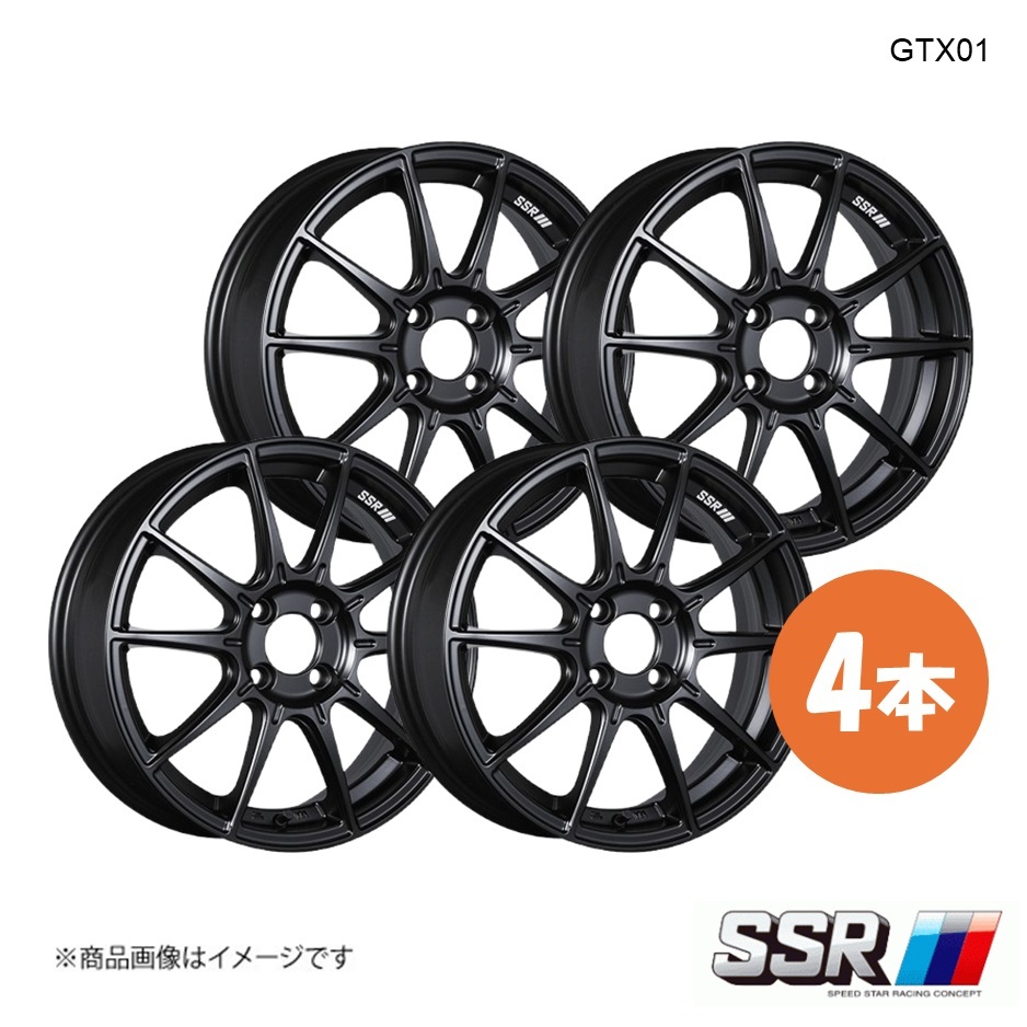 SSR GTX01 ホイール 4本 CR-Z ZF1 2WD/NA【18×7.5J 4-100 INSET53 フラットブラック】
