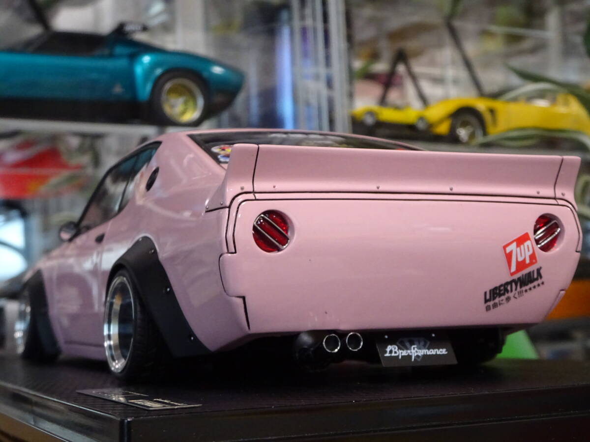 ☆カスタム☆IG3214☆1/18 LB-WORKS Kenmeri 2Dr Pink改 ☆カスタム☆IG3214☆1/18 LB-WORKS Kenmeri 2Dr Pink改