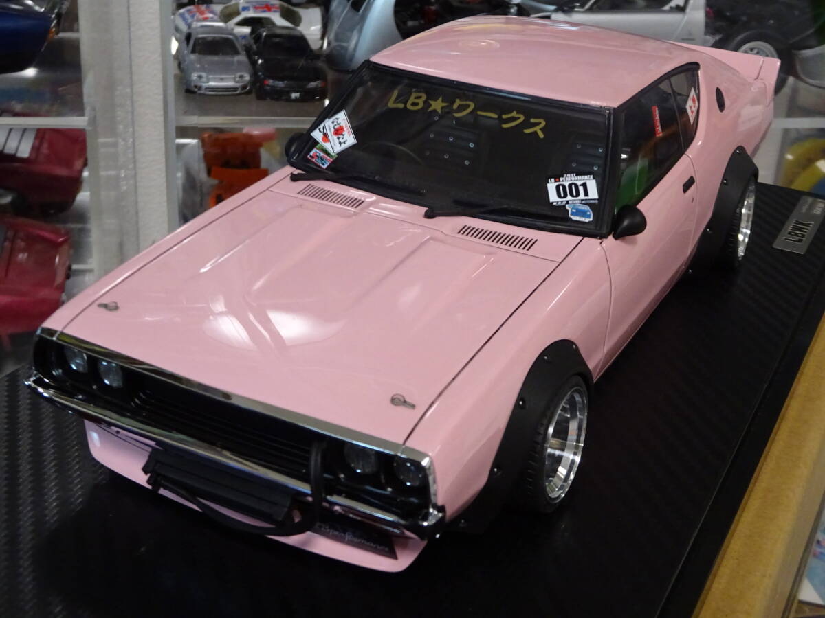 ☆カスタム☆IG3214☆1/18 LB-WORKS Kenmeri 2Dr Pink改 ☆カスタム☆IG3214☆1/18 LB-WORKS Kenmeri 2Dr Pink改
