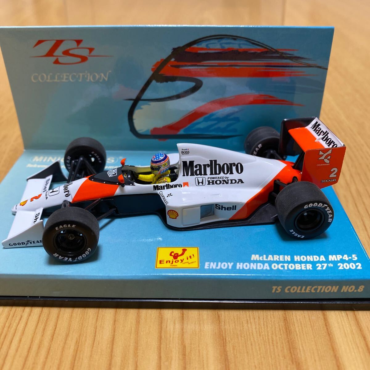 ミニチャンプス PMA 1/43 佐藤琢磨 TSコレクションNo.8 マクラーレン・ホンダ MP4/5 マルボロタバコ エンジョイホンダ ステッカー貼付