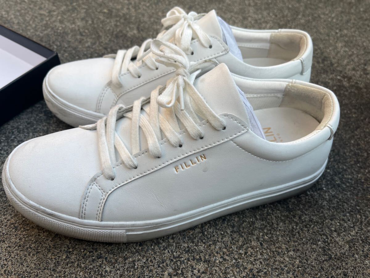 FILLIN 5.5cmスタイルアップ CLASSIC スニーカー　メンズ25cm　白　white
