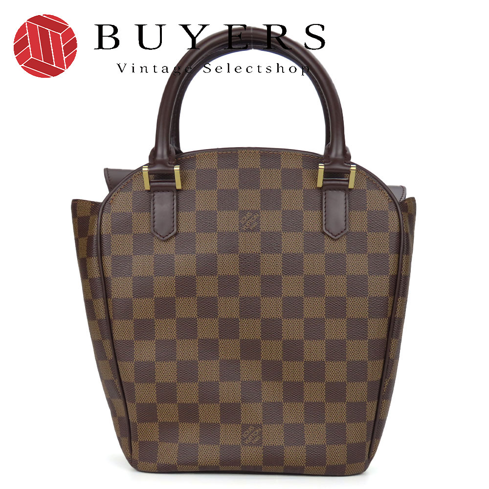 中古 ルイ?ヴィトン ハンドバッグ サリアソー N51284 ダミエ エベヌ ブラウン ゴールド金具 LV 普段使い レディース 女性
