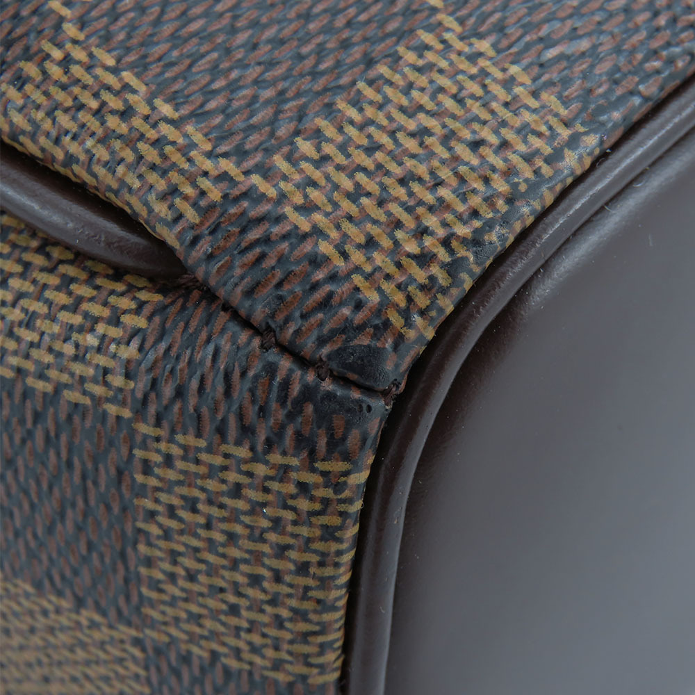 中古 ルイ?ヴィトン ハンドバッグ サリアソー N51284 ダミエ エベヌ ブラウン ゴールド金具 LV 普段使い レディース 女性