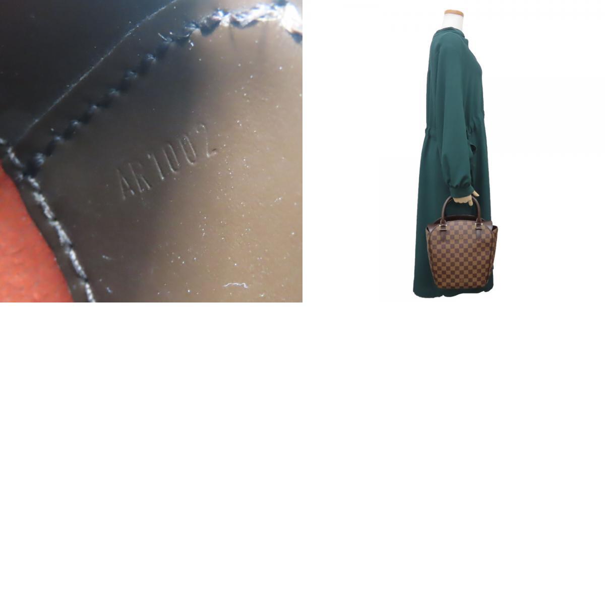 中古 ルイ?ヴィトン ハンドバッグ サリアソー N51284 ダミエ エベヌ ブラウン ゴールド金具 LV 普段使い レディース 女性