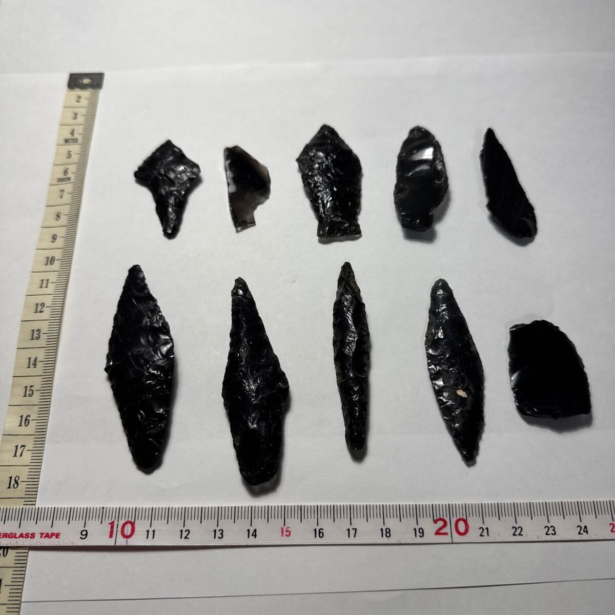 矢じり 黒曜石 Yahoo!オークション - ① 黒曜石 矢尻 矢じり 石槍先 磨製 石鏃