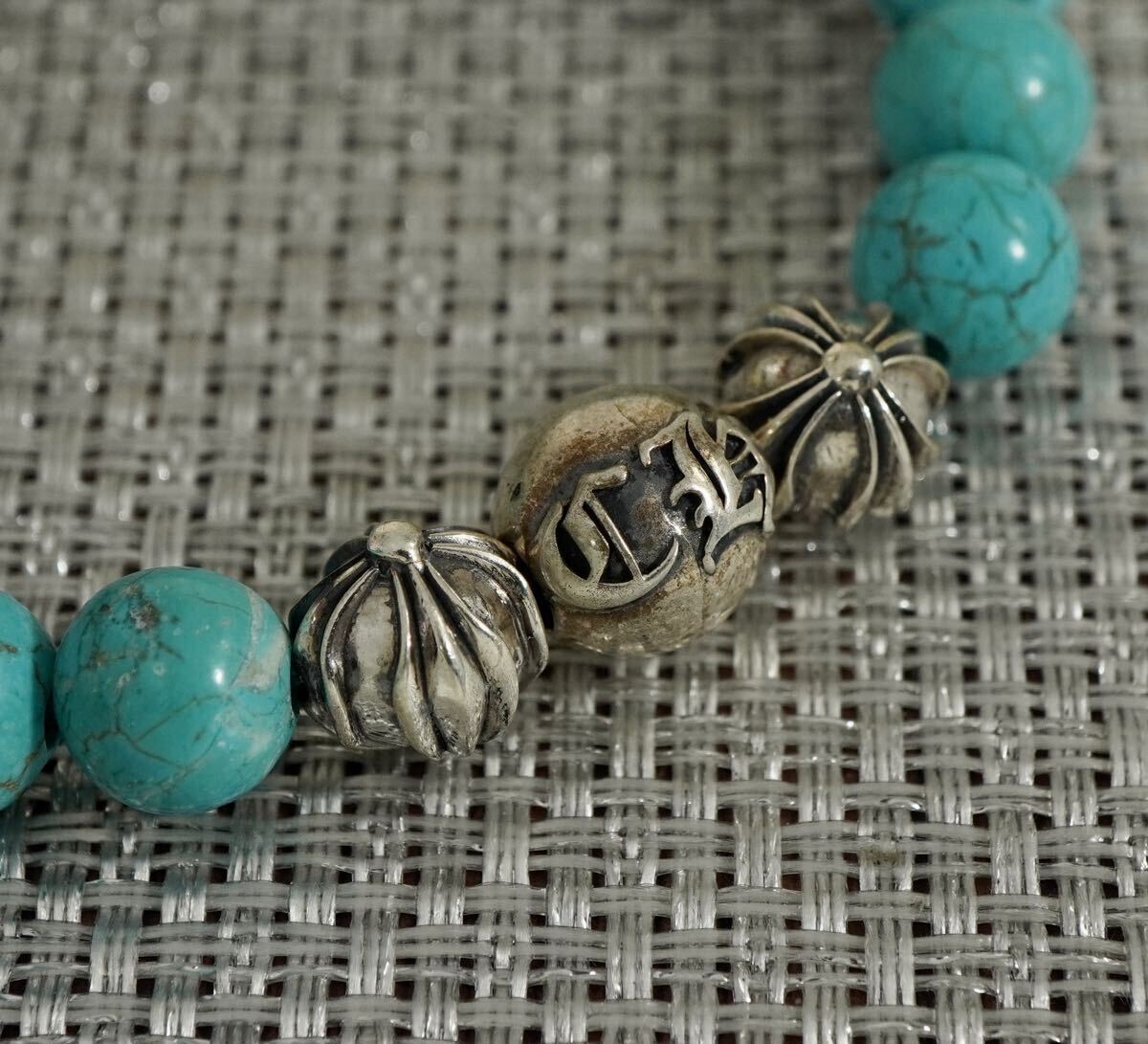 クロムハーツ☆ビーズブレスレット/BEAD 8/ターコイズ/10mm/イン クロムハーツ☆ビーズブレスレット/BEAD 8/ターコイズ/10mm/イン