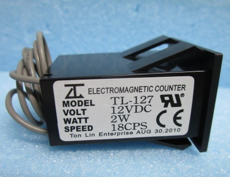 △ 12V/7ケタ　TL_127　12VDC　2W　18CPS　3個セット　電磁カウンター　VOLT:12V7桁計数機