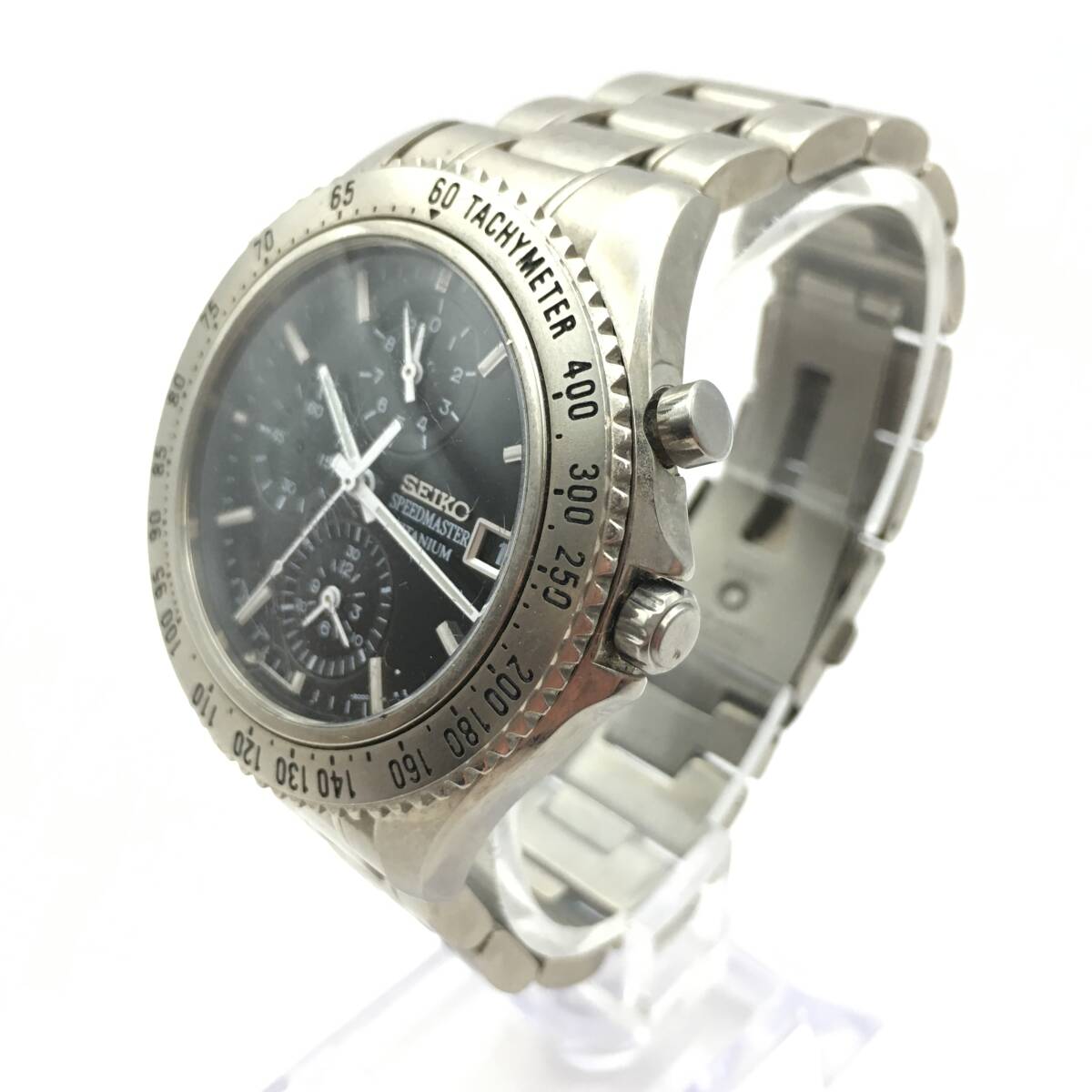 ○T2411-42 SEIKO/セイコー SPEEDMASTER スピードマスター 3針 Date デイト メンズ クォーツ 腕時計 7T52-8000
