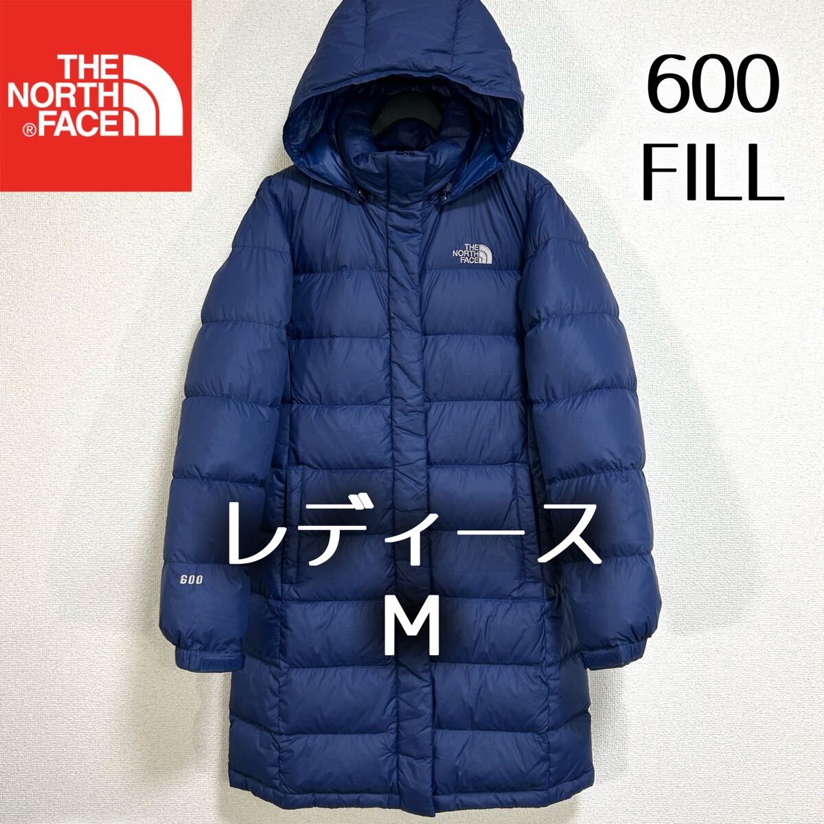 美品人気 ノースフェイス ダウンコート レディースM フード着脱可 ロゴ刺繍 THE NORTH FACE 600FP ヌプシ バルトロライト ビレイヤー
