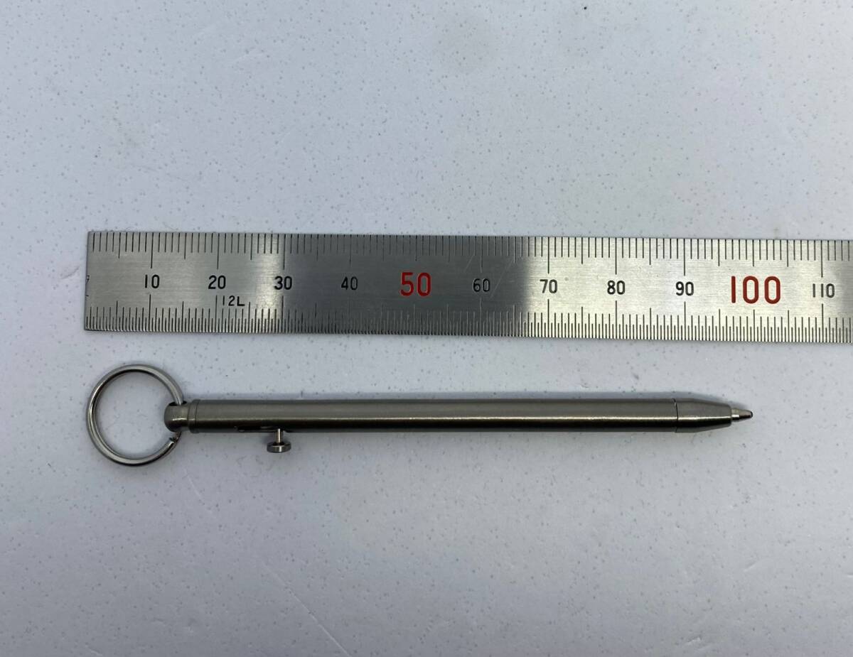 在庫処分特価! Mini Titanium Bolt Action Ball Point Pen チタン制 ミニ ボルト アクションペン リフィル6本付き EDC ガジェット