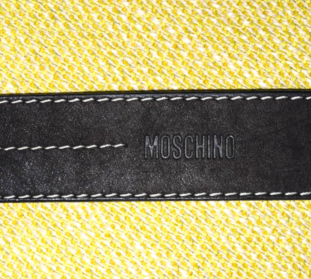 MOSCHINO モスキーノ ベルト ダークブラウン手觸りの良い本革 ５０