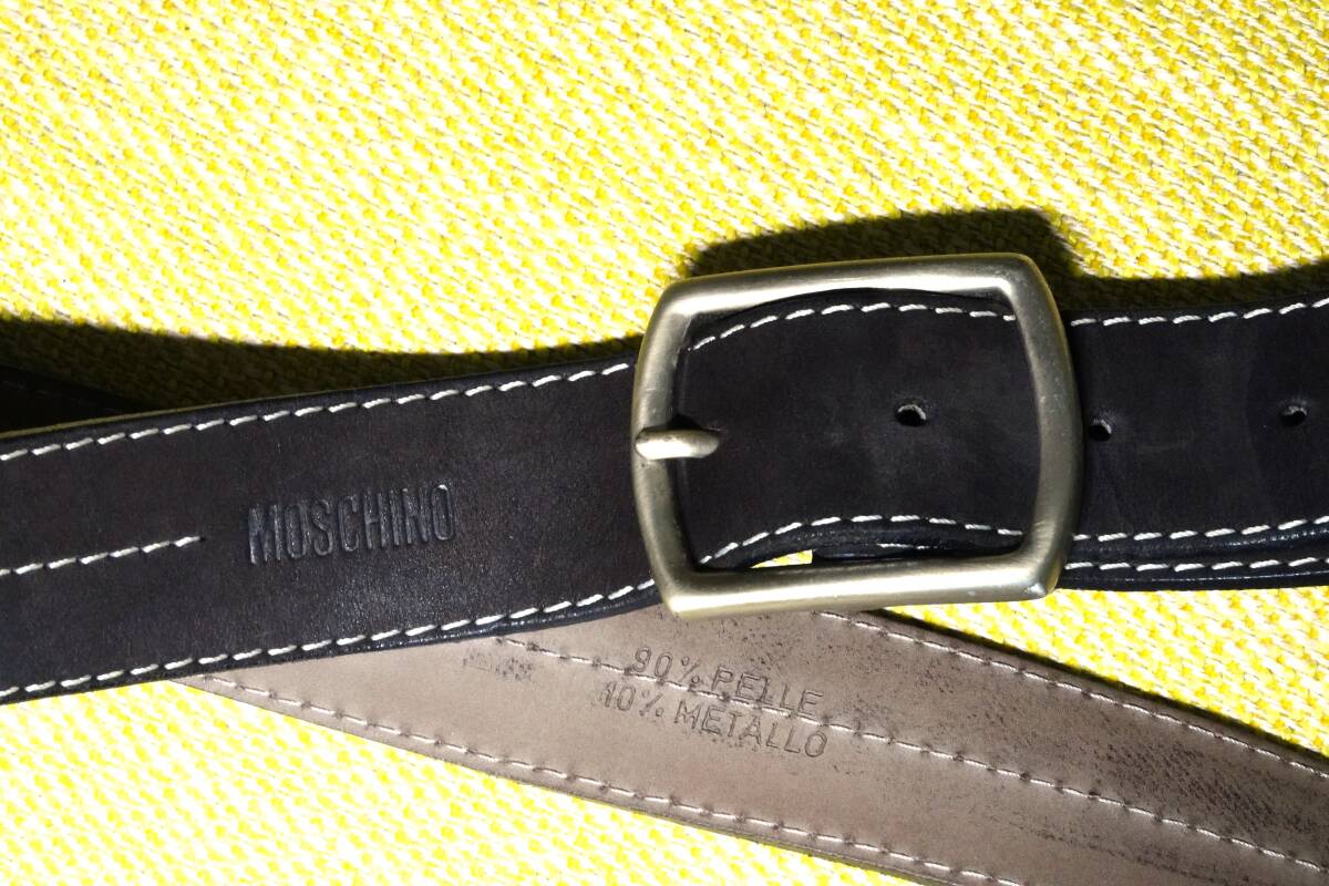 MOSCHINO モスキーノ ベルト ダークブラウン手觸りの良い本革 ５０