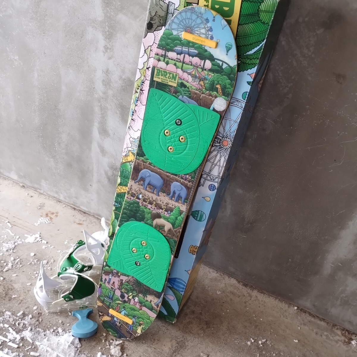 Burton アフタースクール 100cm 板バインディング リグレットリールセット中古