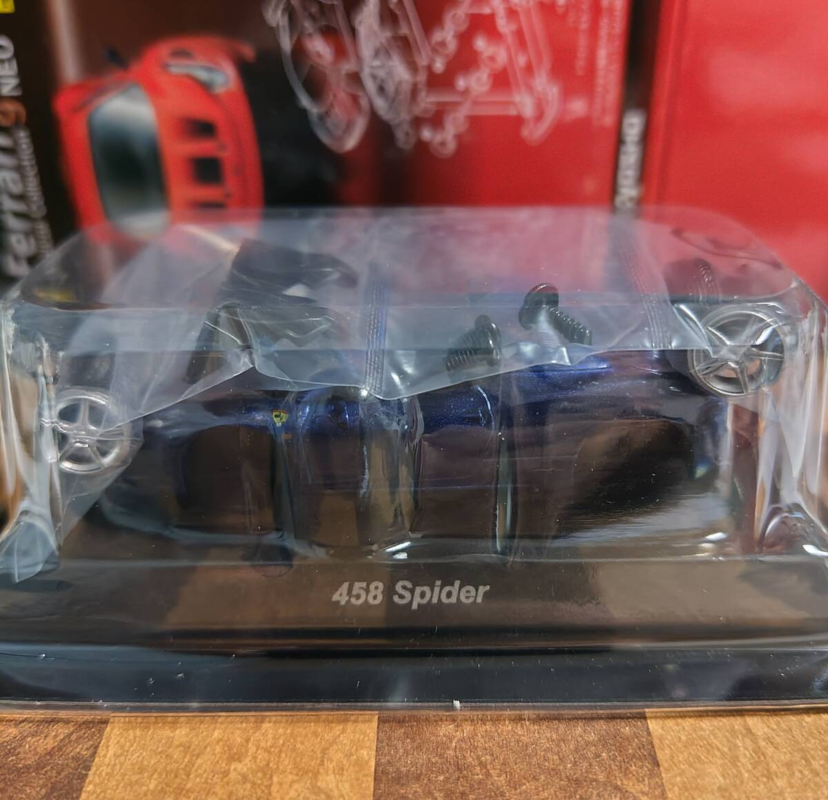 京商 1/64 フェラーリ9 NEO 458 Spider 青