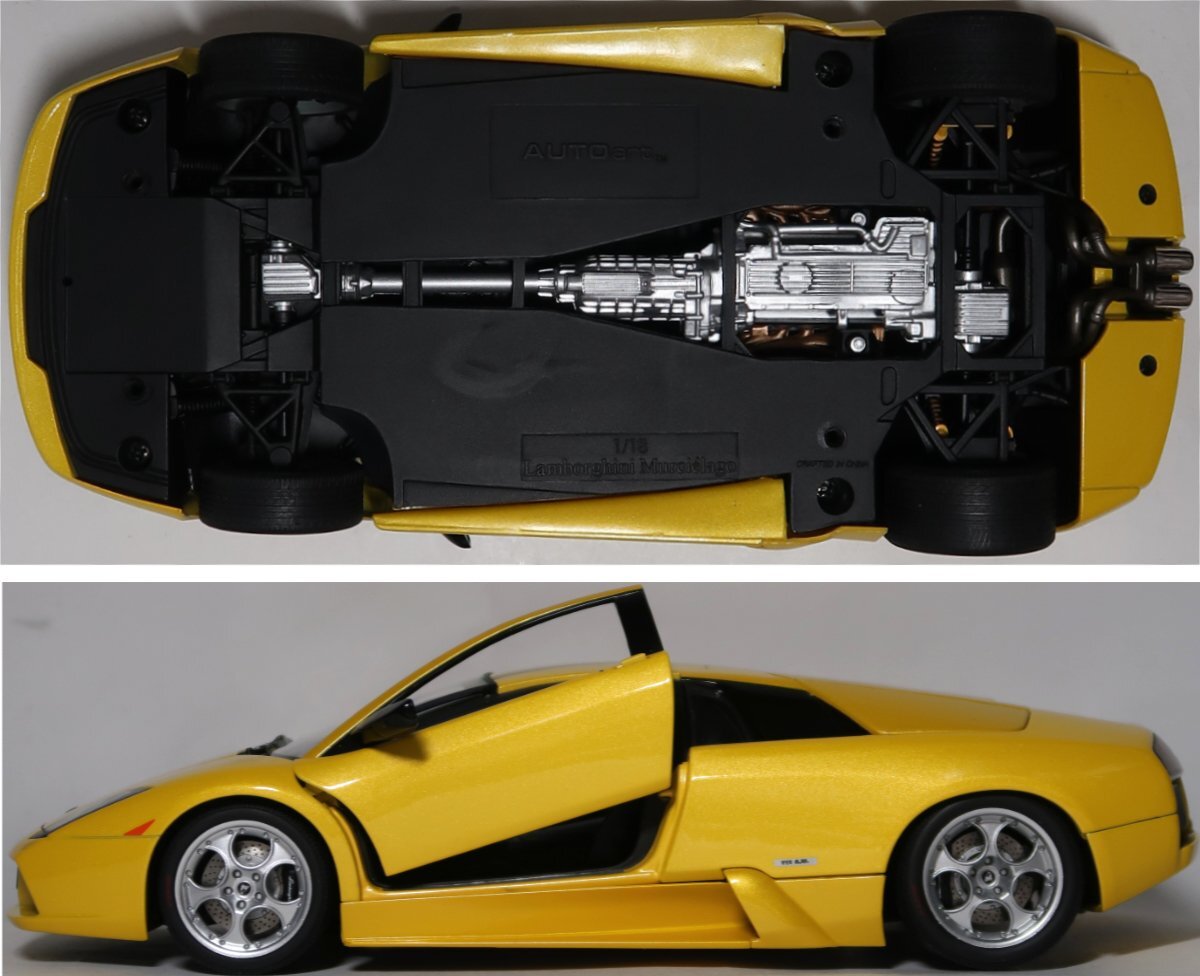 AUTO art, Lamborghini Murcielago, yellow,1/18, used, with defect 