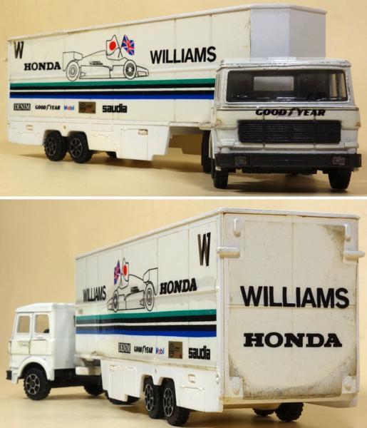 Polistil,F1トランスポーター,ウィリアムズホンダ,1/55,中古