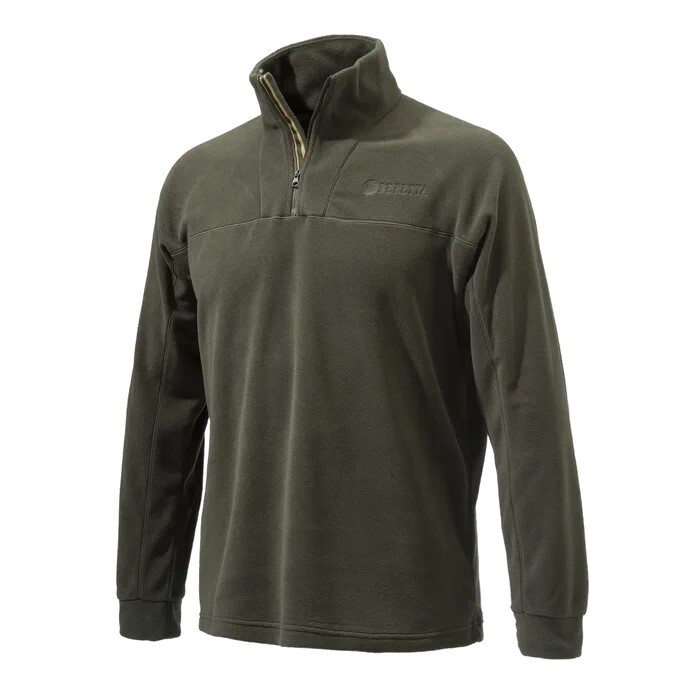 【送料無料】Beretta Half Zip Fleece チョコレート　Mサイズ　ベレッタ　フリース　狩猟　ハンティング　クレー射撃