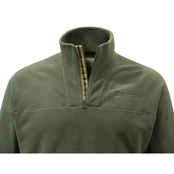 安い割引 Fleece Zip Half Beretta グリーン フリース ベレッタ Lサイズ 長袖シャツ