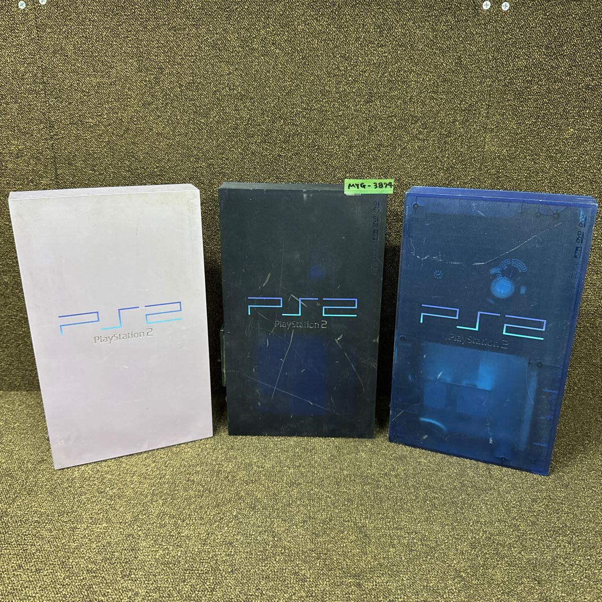 MYG-3874 激安 ゲー厶機 SONY PlayStation2 SCPH-37000 SCPH-39000 SCPH-50000 MB/NH 通電、電源OK 3点 まとめ売り PS2 ジャンク