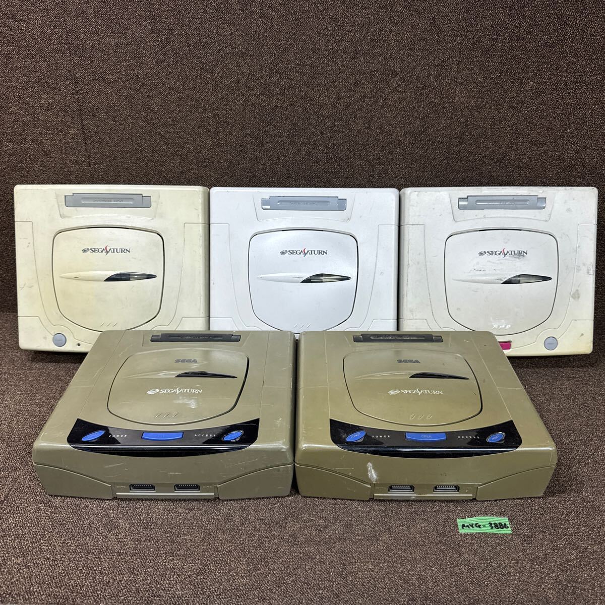 MYG-3886 激安 ゲー厶機 SEGA SEGASATURN 本体 5台 通電OK セガサターン レトロゲーム ジャンク 同梱不可