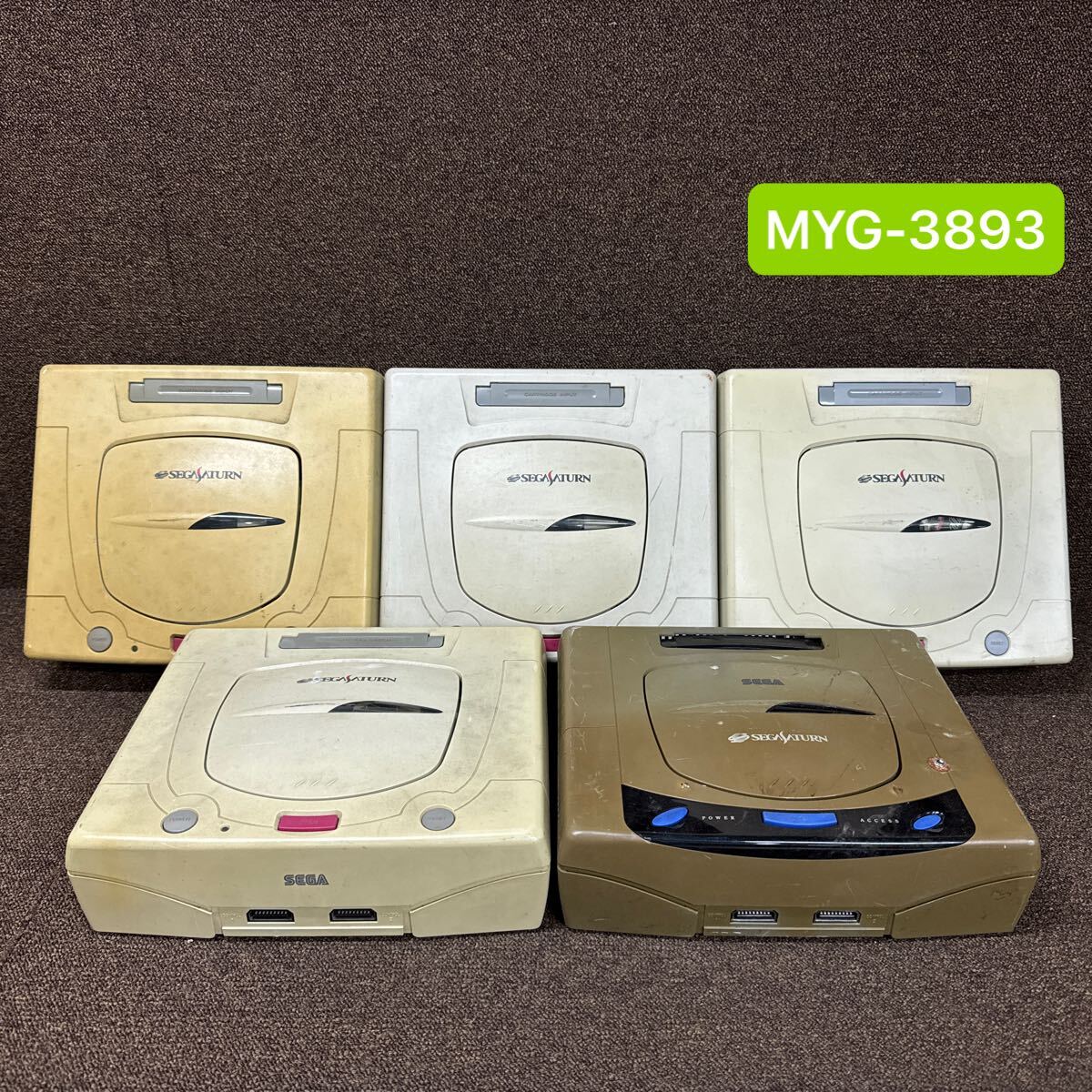 MYG-3893 激安 ゲー厶機 SEGA SEGASATURN 本体 5台 通電OK セガサターン レトロゲーム ジャンク 同梱不可