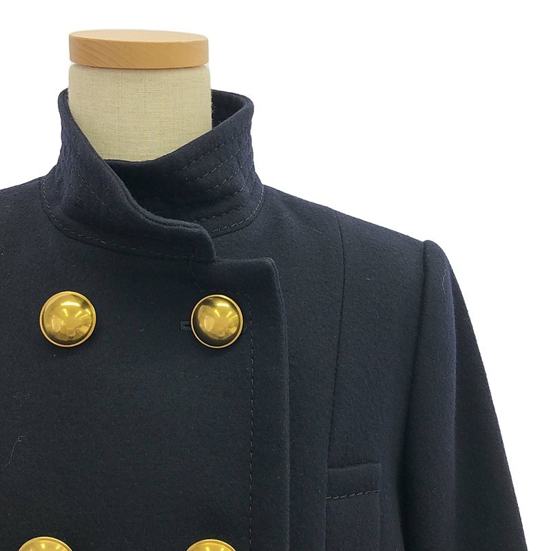 sacai / サカイ | ライナーベスト付 ウール ダブルボタン コート | 1 | ネイビー | レディース_画像2