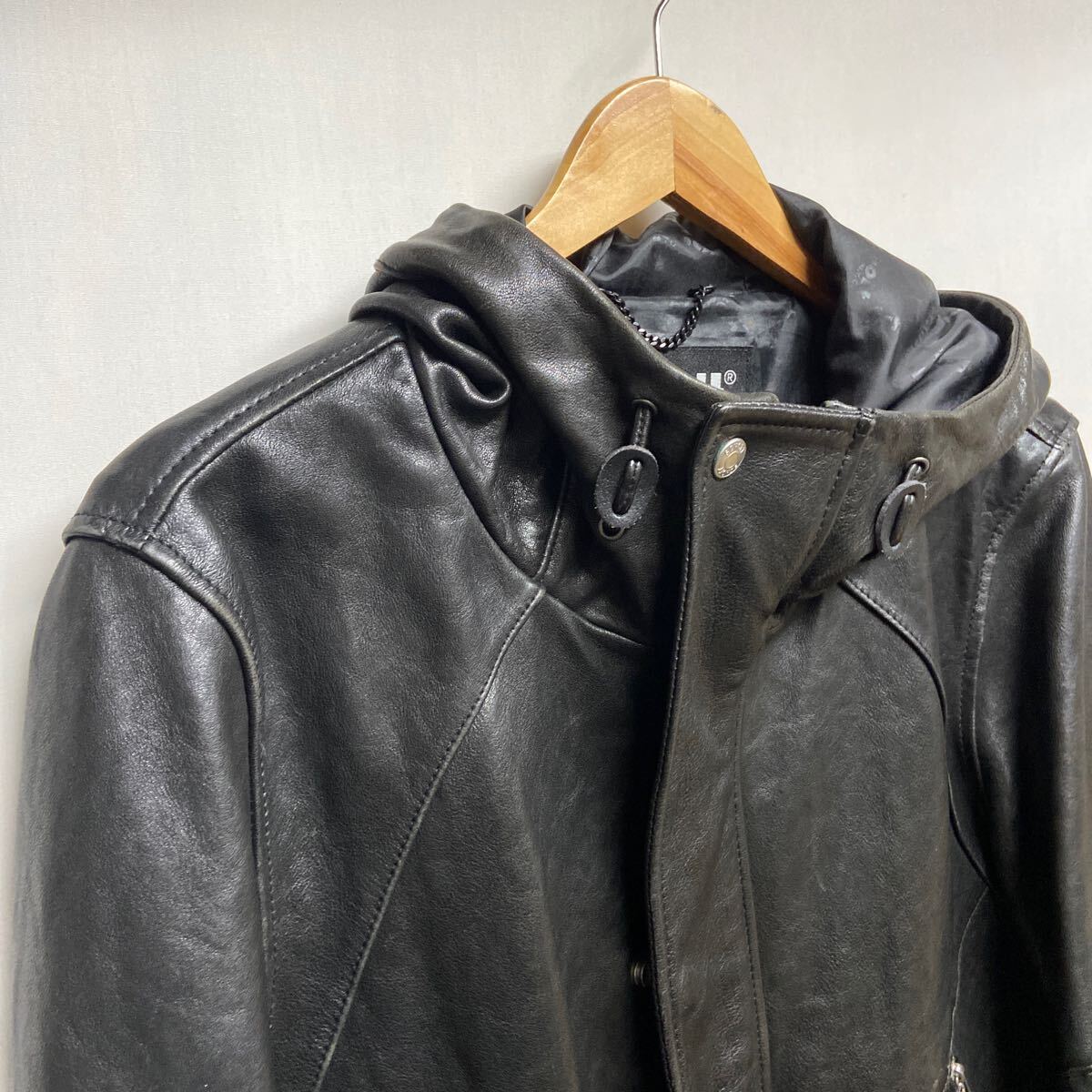 【SCHOTT ショット】3181065 レザージャケット ブルゾン フーディー Mサイズ ブラック レザー 2501oki h