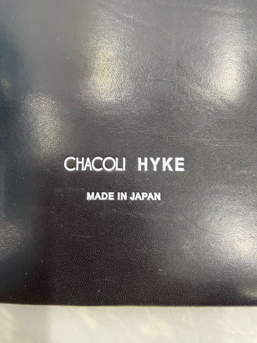 [HYKE×CHACOLI высокий k× chaco li] сумка на плечо телячья кожа черный дизайнерский 2501oki n