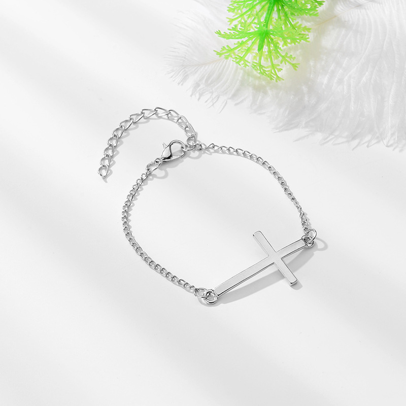 シルバーブレスレッド【クロス】_画像2